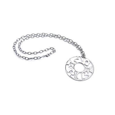 Damhalsband med lackerat hängsmycke Agatha Ruiz De La Prada 147081 (7- 44 cm) (Färg: Silvrig)
