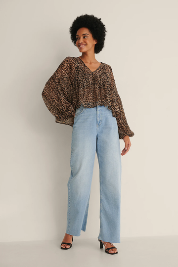 NA-KD Boho Blus - Leopard
