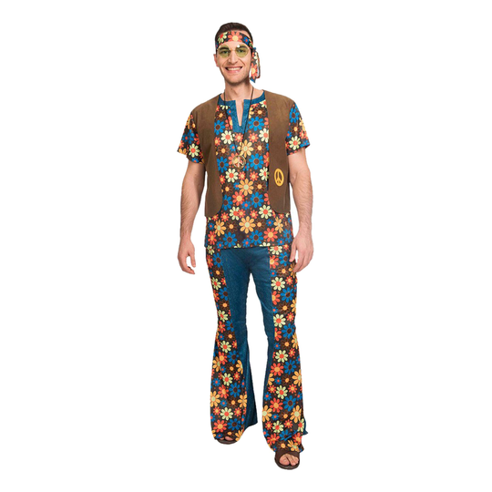 60-tals Hippie Maskeraddräkt - Standard