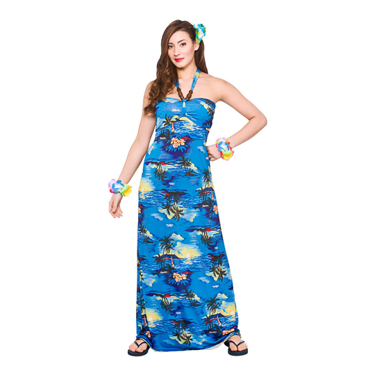 Hawaii Långklänning Maskeraddräkt - Small
