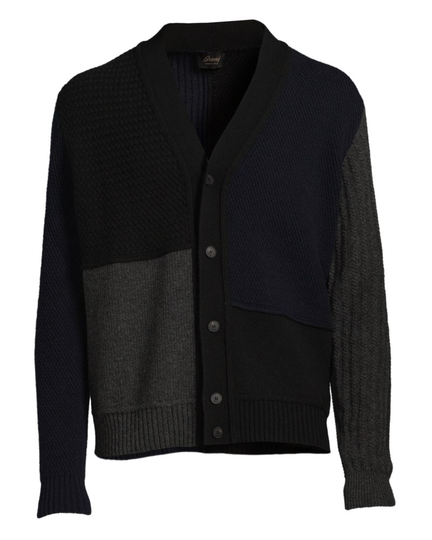 Stickad cardigan antracite