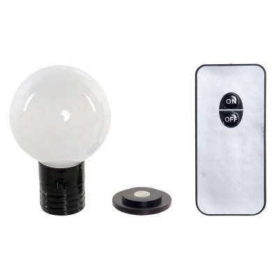 Dekorationsboll DKD Home Decor Svart LED Magnet Polypropen (PP) (6 x 6 x 10 cm)