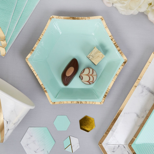 Minitallrikar - Colour Block - Mint