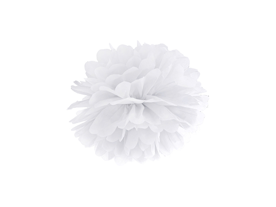 Pom Pom - Vit (Storlek: 25 cm)