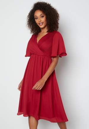 Bubbleroom Occasion Liana Chiffon Midi Dress Raspberry red 46