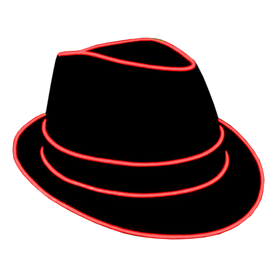 El Wire LED Hatt - Röd