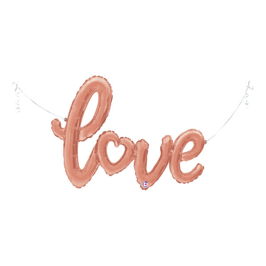 Folieballong Love Roséguld
