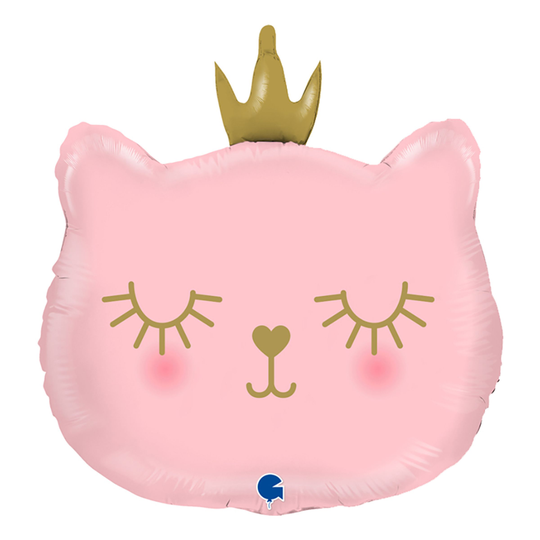 Folieballong Rosa Katt Prinsessa