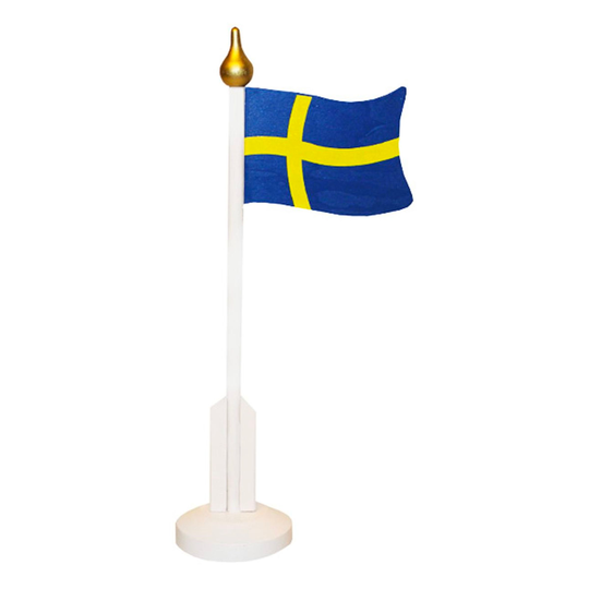 Bordsflagga Sverige i Trä