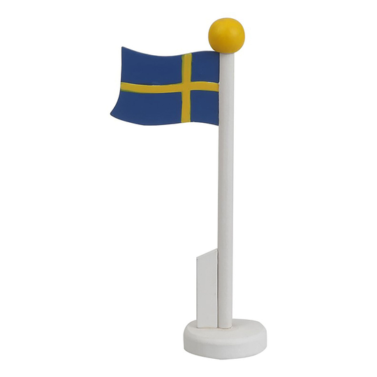 Bordsflagga Trä Sverige - 14 cm