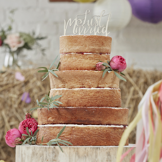 Cake Topper - Boho - Just Married