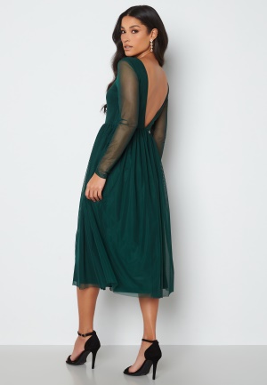 Bubbleroom Occasion Sabella Mesh Dress Dark green 46