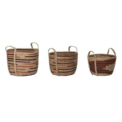 Dekorationslåda DKD Home Decor Sjögräs Boho (38 x 38 x 41 cm) (3 Delar)