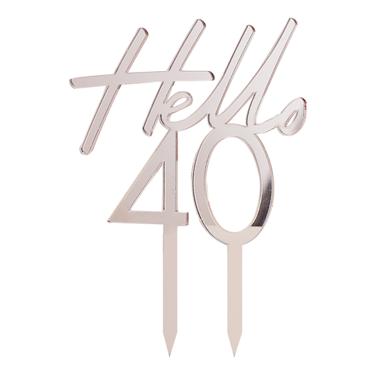Tårtdekoration Siffra Hello - 40