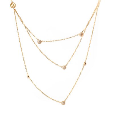 Damhalsband Sif Jakobs C1050-3-CZ-YG (25 cm)