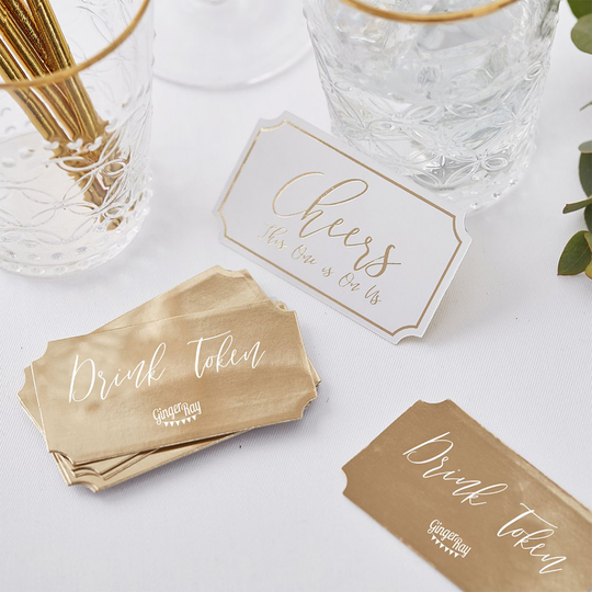 Drinkbiljetter - Gold wedding