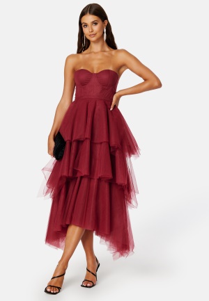 Elle Zeitoune Mason Bustier Dress Wine L (UK14)