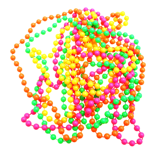 Pärlhalsband Neonfärgat