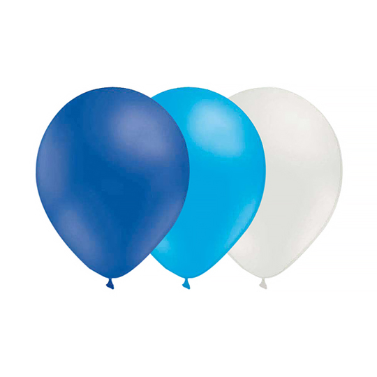 Ballonger - Mix - Vit/Ljusblå/Blå