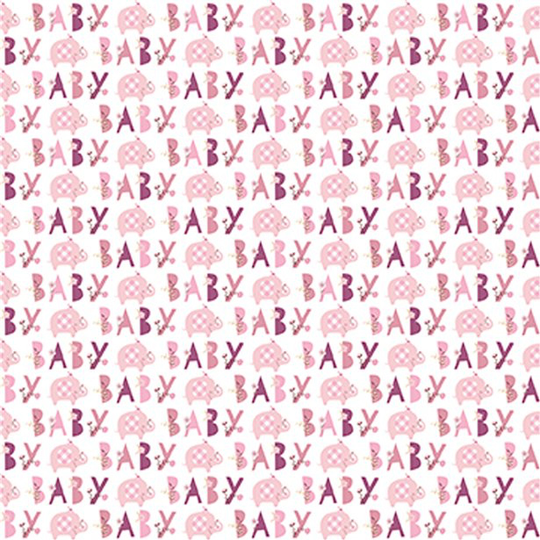 Presentpåse - Babyelefant - Rosa