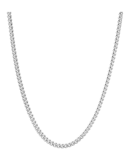 Halsband rounded curb thin silver