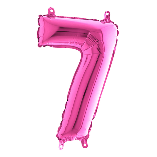 Sifferballong Mini Rosa Metallic - Siffra 7