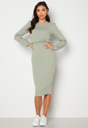BUBBLEROOM Liva midi dress Dusty green S
