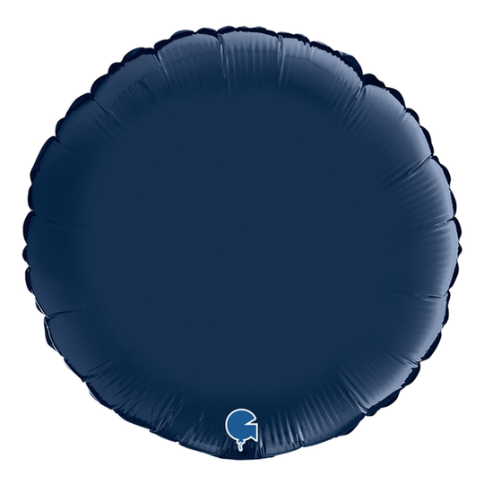 Folieballong Rund Satin Marinblå - 46 cm