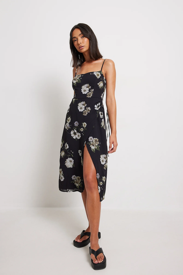NA-KD Boho Midiklänning med överlappande kjol - Flower