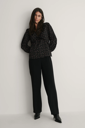 NA-KD Boho Blus Med Volanger - Flower